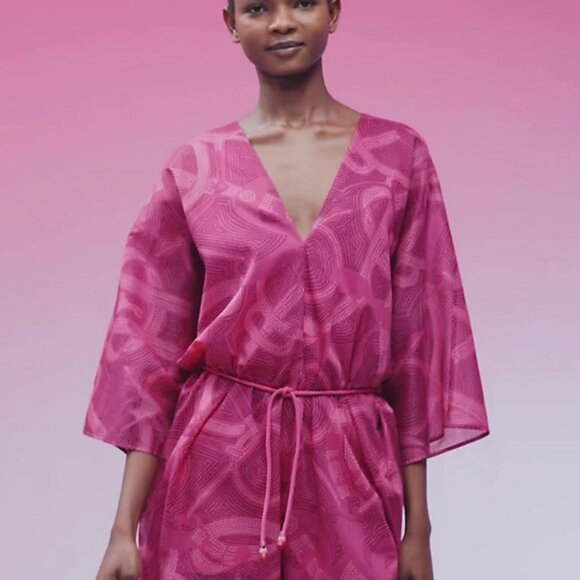 HERMES "Eperon d'Or" jumpsuit NWT Size 38 Luxury Beach Wear Quiet Luxury - Picture 3 of 15